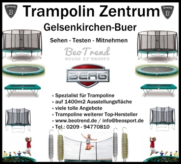 BERG ELITE 330 Trampolin Deluxe AIRFLOW grau