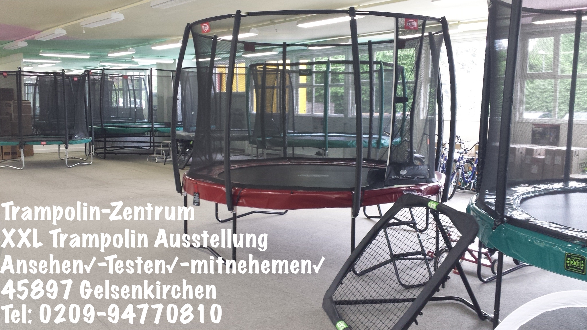 Trampolin-Zentrum - Berg Elite mit Airflow Sprungtuch.