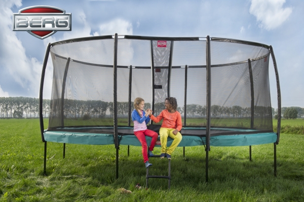 BERG Champion 380 Trampolin Deluxe grau