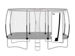 Ersatzteil Ultim Safety Net DLX XL - Klemme + Unteres Rohr 500 (nur für ProBouncer)